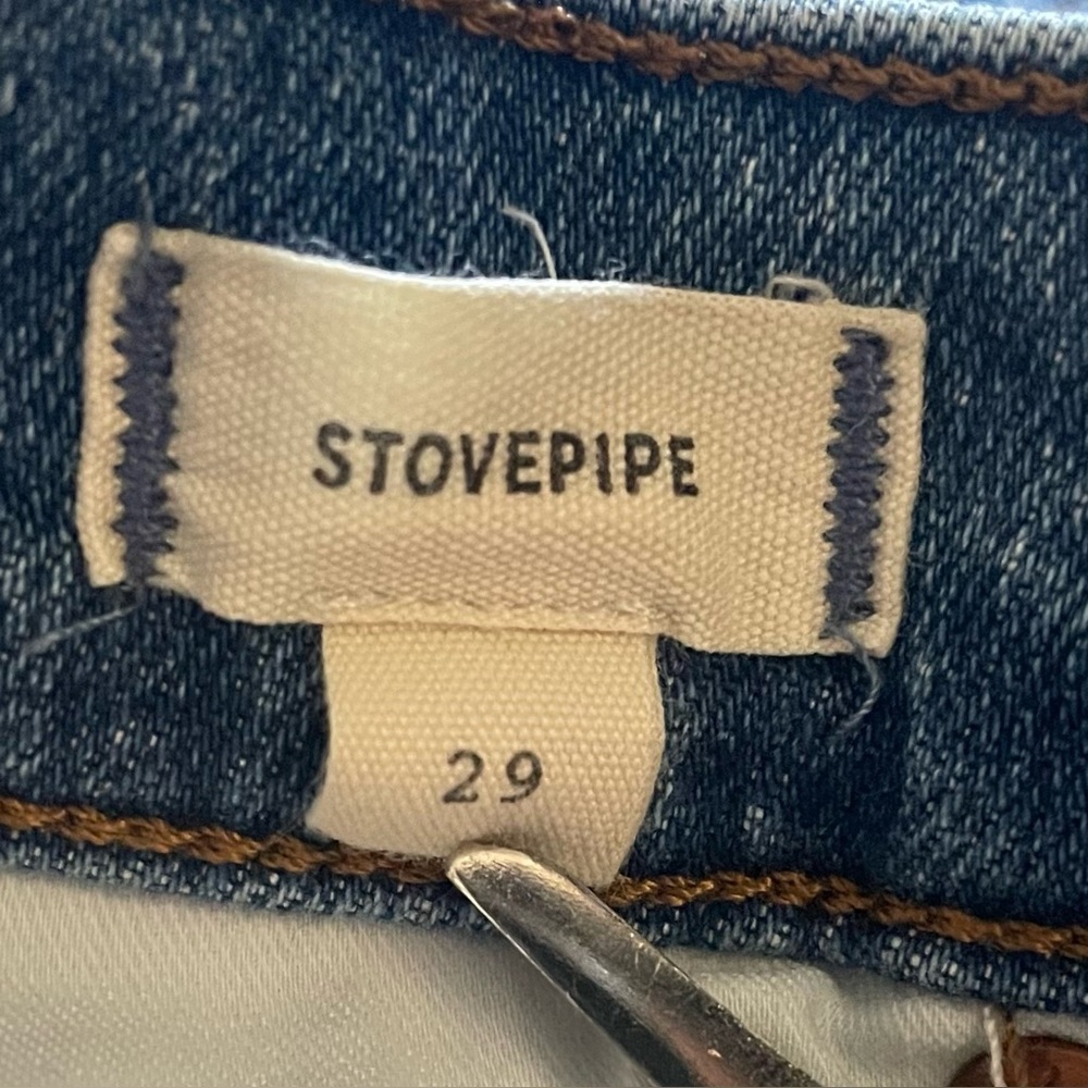 Madewell Stovepipe Jeans Women’s Size 29 Blue Medium Wash Cotton Stretch Pockets - Picture 2 of 16